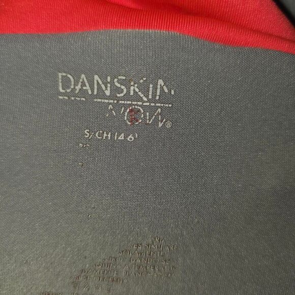 Danskin Size Small Gray Athletic Workout Shorts w/ Neon Coral/Pink Waistband - Picture 3 of 3